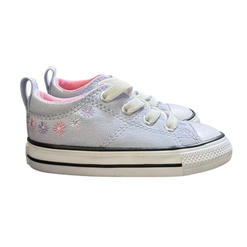 Converse‎ Chuck Taylor Madison Ox Blueberry Ice Floral Low Top Toddler Size 6